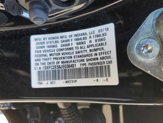 2018 HONDA CIVIC LX 19XFC2E56JE036401