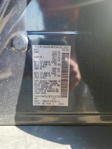 2016 NISSAN ROGUE S 5N1AT2MV7GC826328