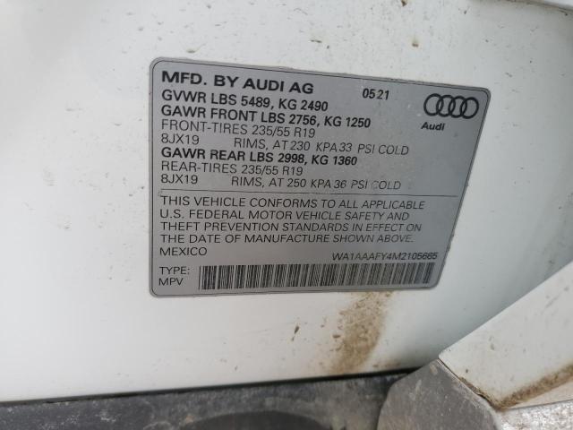 WA1AAAFY4M2105665 2021 AUDI Q5 - Image 13