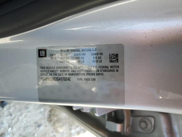 2016 BUICK VERANO 1SV - 1G4PV5SK2G4170242
