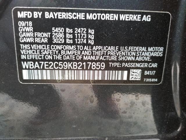 2019 BMW 740 I - WBA7E2C59KB217859