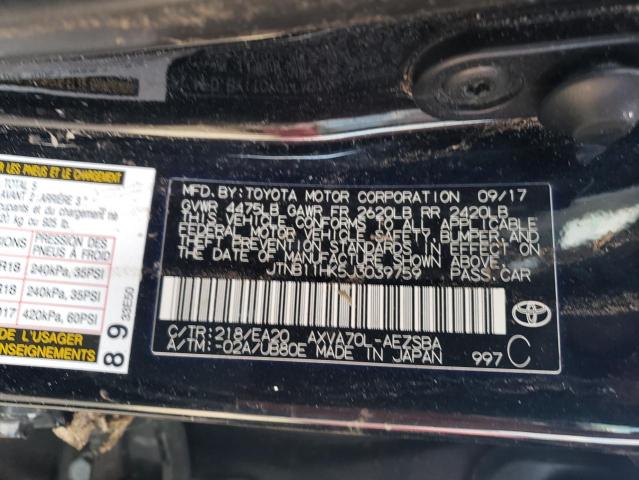 2018 TOYOTA CAMRY L - JTNB11HK5J3039759
