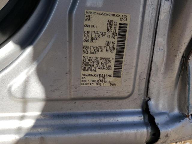 2018 NISSAN NV 3500 S 5BZAF0AA9JN851390