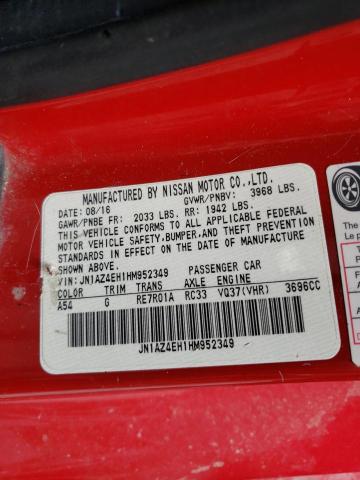JN1AZ4EH1HM952349 Nissan 370Z BASE