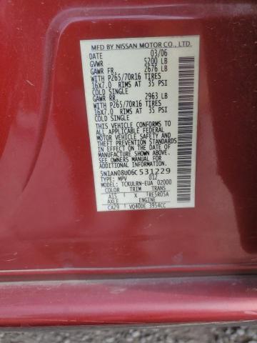 5N1AN08U06C531229 Nissan Xterra Off Road