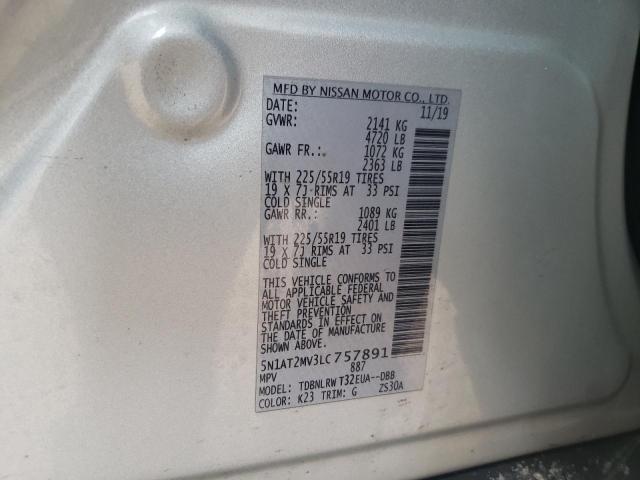 2020 NISSAN ROGUE S 5N1AT2MV3LC757891