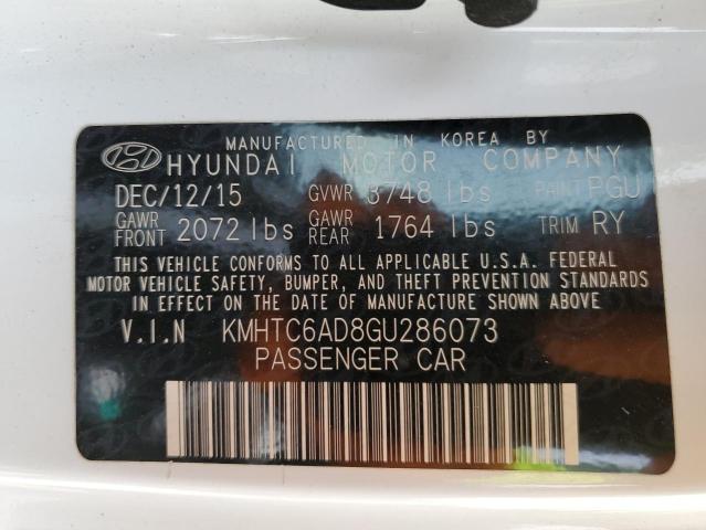 KMHTC6AD8GU286073 Hyundai VELOSTER