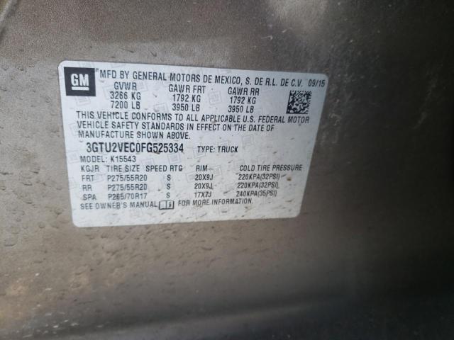 3GTU2VEC0FG525334 GMC Sierra K1500 Slt