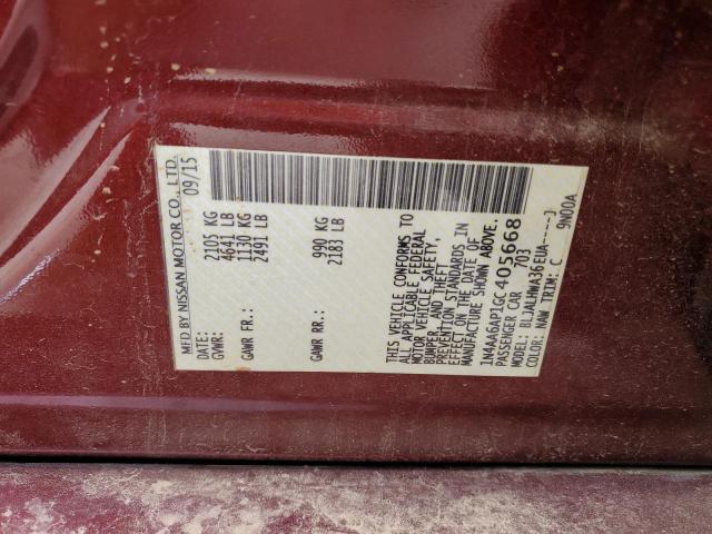 2016 NISSAN MAXIMA 3.5 1N4AA6AP1GC405668