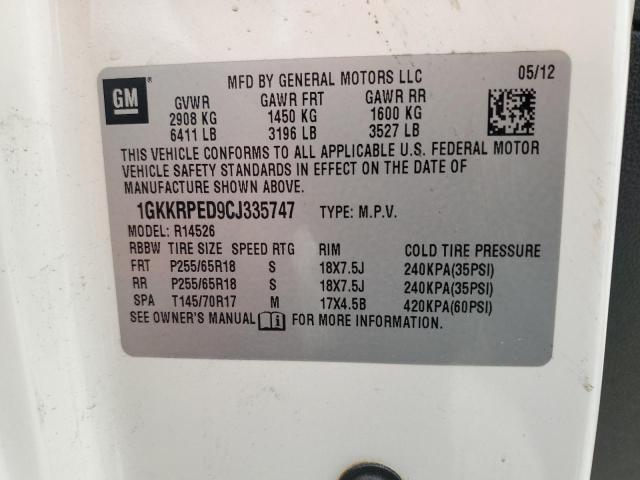 1GKKRPED9CJ335747 GMC ACADIA SLE