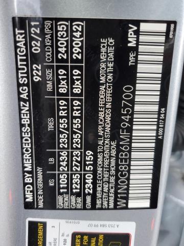 W1N0G8EB6MF945700 Mercedes-Benz Glc 300 4matic