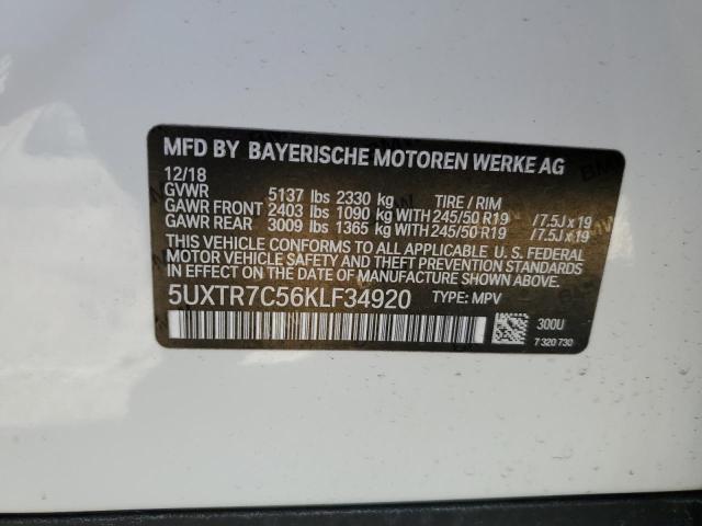 2019 BMW X3 SDRIVE3 5UXTR7C56KLF34920
