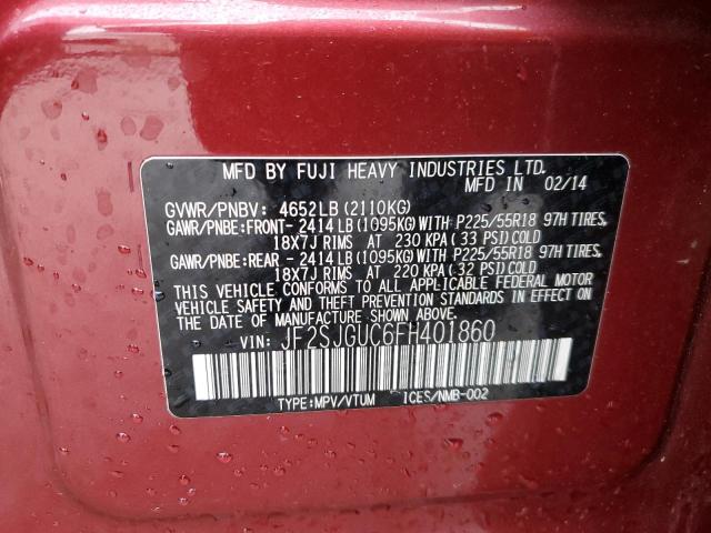 2015 SUBARU FORESTER 2 - JF2SJGUC6FH401860