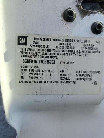 3GKFK16T01G235303 GMC Yukon Xl K1500