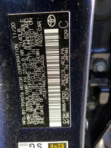 2021 TOYOTA COROLLA LE JTDEPMAE0MJ154436