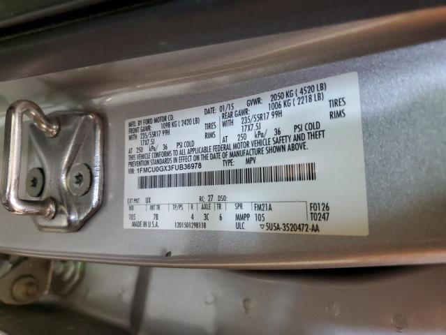 2015 FORD ESCAPE SE 1FMCU0GX3FUB36978