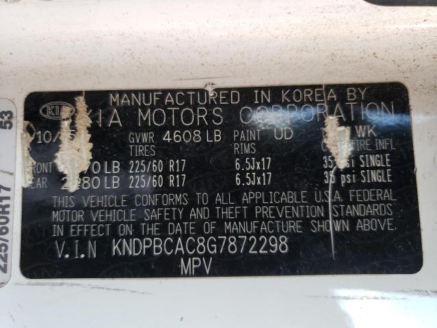 KNDPBCAC8G7872298 KIA Sportage Lx