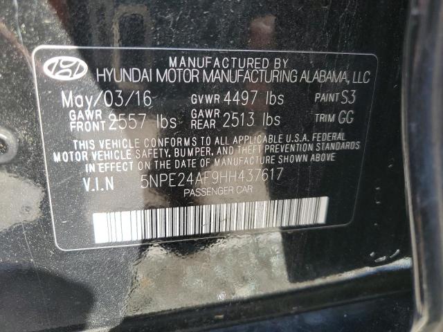 5NPE24AF9HH437617 Hyundai SONATA SE