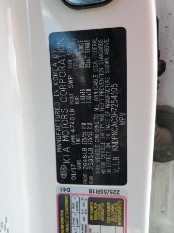 KNDPNCAC3H7254105 KIA Sportage Ex
