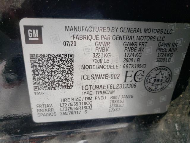 2020 GMC SIERRA K15 - 1GTU9AEF6LZ313306