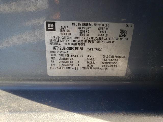 1GT12UE82GF219120 GMC Sierra K2500 Denali