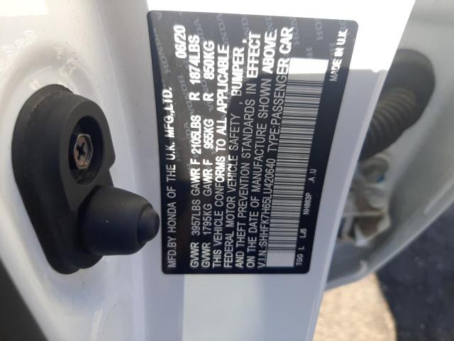 SHHFK7H65LU420640 Honda CIVIC EX