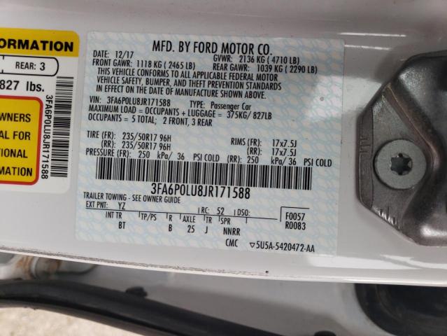 3FA6P0LU8JR171588 2018 FORD FUSION, photo no. 12