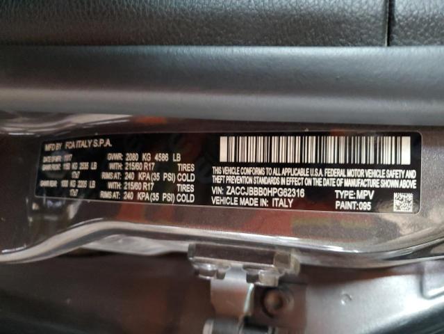 ZACCJBBB0HPG62316 Jeep Renegade Latitude