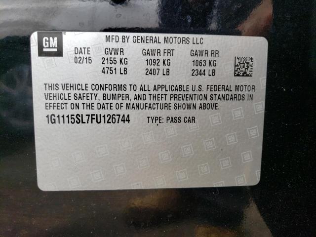 2015 CHEVROLET IMPALA LT - 1G1115SL7FU126744