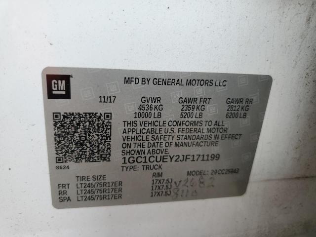 2018 CHEVROLET SILVERADO2 - 1GC1CUEY2JF171199
