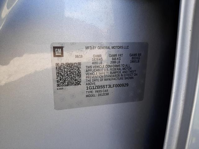 2020 CHEVROLET MALIBU LS 1G1ZB5ST3LF000929