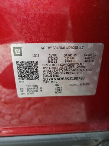 2019 CADILLAC XT5 1GYKNARS5KZ190780