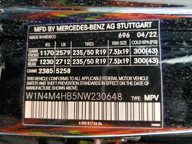 2022 MERCEDES-BENZ GLB 250 4M - W1N4M4HB5NW230648