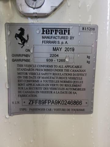 2019 FERRARI PORTOFINO - ZFF89FPA9K0246866