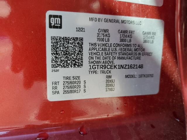 2022 GMC SIERRA LIM - 1GTR9CEK1NZ162148