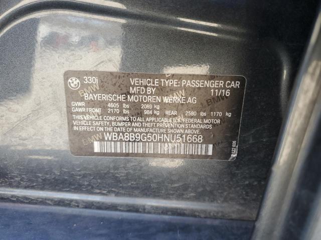 2017 BMW 330 I - WBA8B9G50HNU51668