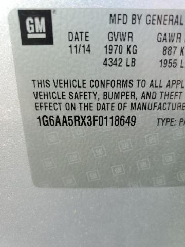 2015 CADILLAC ATS - 1G6AA5RX3F0118649