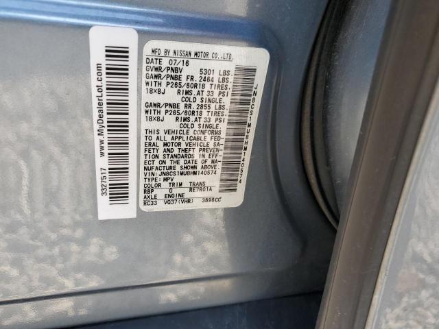 2017 INFINITI QX70 JN8CS1MU8HM140574