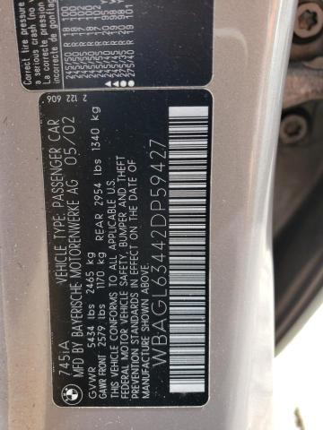 WBAGL63442DP59427 BMW 745 I