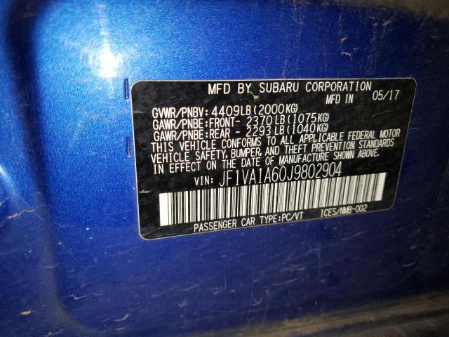 JF1VA1A60J9802904 Subaru WRX