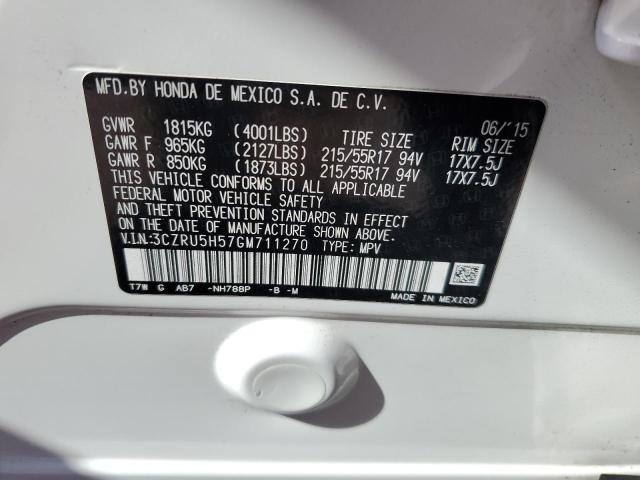 2016 HONDA HR-V EX 3CZRU5H57GM711270