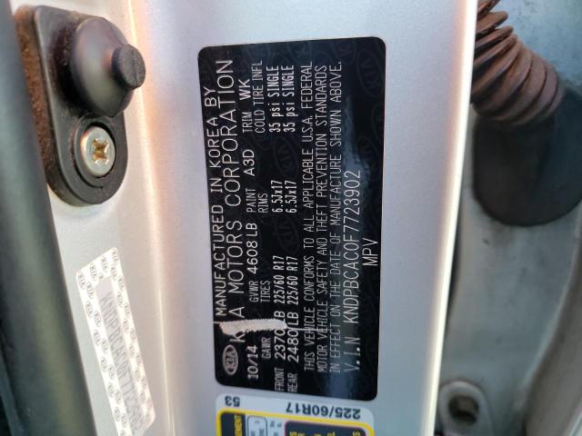 KNDPBCAC0F7723902 KIA Sportage Lx