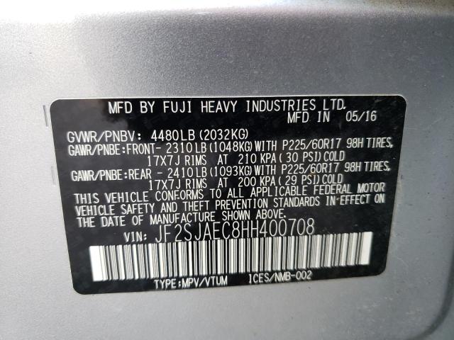 JF2SJAEC8HH400708 Subaru Forester 2.5i Premium