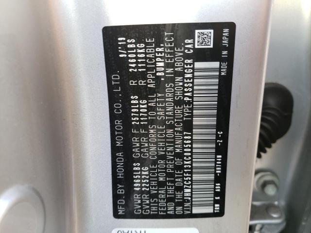 2019 HONDA CLARITY - JHMZC5F13KC005687