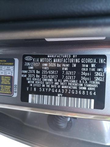 5XYPG4A37JG368164 KIA SORENTO LX