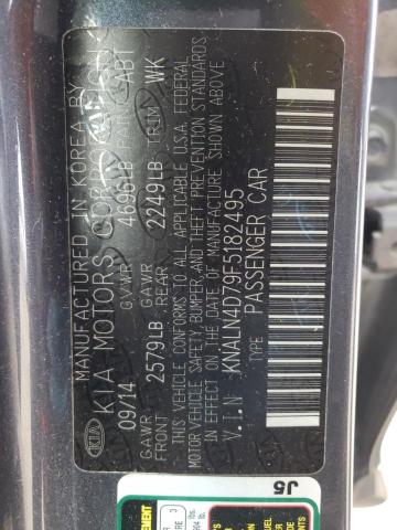 2015 KIA CADENZA PR - KNALN4D79F5182495