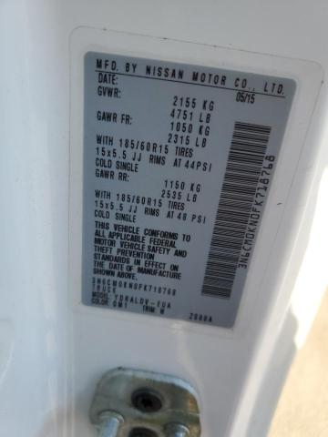 2015 NISSAN NV200 2.5S - 3N6CM0KN0FK718768