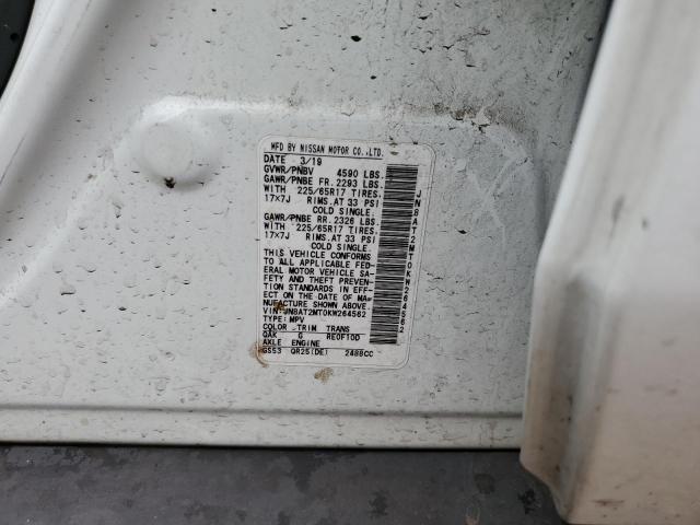 JN8AT2MT0KW264562 Nissan ROGUE S