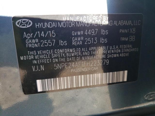 2015 HYUNDAI SONATA SE 5NPE24AF1FH223279