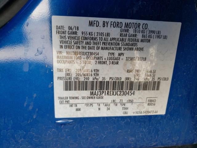 MAJ3P1REXJC230454 Ford ECOSPORT S